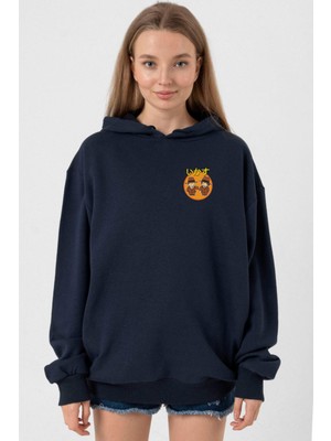 Tshirthane Dragon Ball Z Anime Cool Style Lacivert Kadın 3ip Kapşonlu