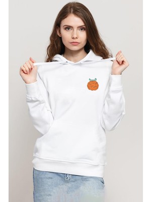 Tshirthane One Piece Anime Mera Mera Devil Fruit Beyaz Kadın 3ip Kapşonlu Sweatshirt