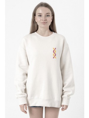 Tshirthane Sarı Kırmızı Dna Beyaz Kadın 2ip Sweatshirt
