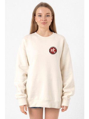 Tshirthane One Piece Anime Ninja Org. N.S Ekru Kadın 2ip Sweatshirt