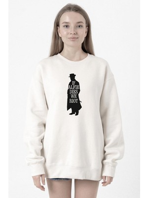 Tshirthane Peaky Blinders Alfie Dies Halloween Beyaz Kadın 2ip Sweatshirt