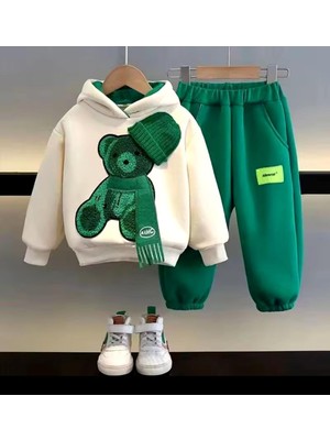 Star Gogo Kids Ayıcık Nakışlı 3 Ip Şardonlu Eşofman Takımı