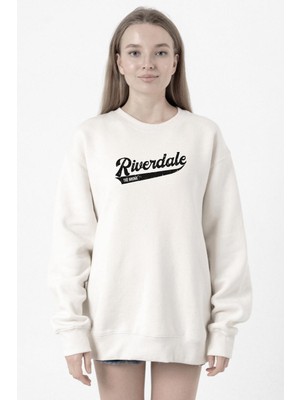 Tshirthane Riverdale Bronx New York City Beyaz Kadın 2ip Sweatshirt