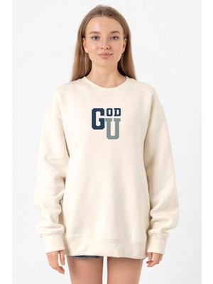 Tshirthane Gen V Godolkin University Abbreviation Ekru Kadın 2ip Sweatshirt