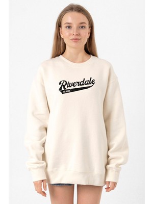 Tshirthane Riverdale Bronx New York City Ekru Kadın 2ip Sweatshirt