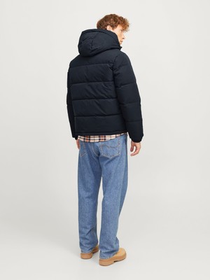 Jack & Jones Erkek Fonksiyonel Kapüşonlu Şişme Mont  - 12258416