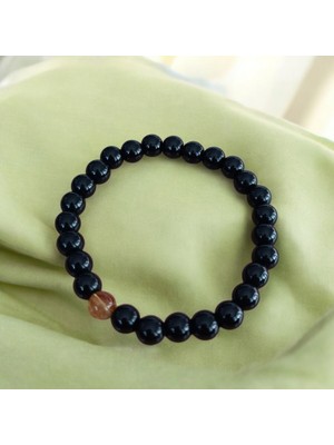 Mga Doğaltaş Sitrin Bileklik Oniks Taşı Bileklik Doğal Taş Ruhsal ve  Bolluk Bereket Para Taşı