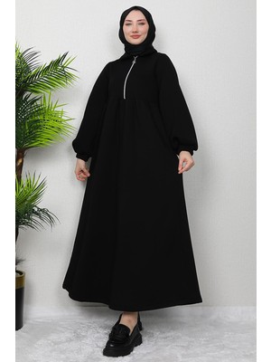 Ilayda Fermuarlı Elbise Siyah