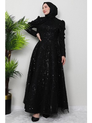 Giza Store Ahsen Tesettür Abiye Siyah