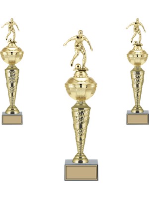 Odak Kişiye Özel Futbol Figürlü Kupa Takımı-Ödül Kupası-Turnuva Kupası-Kupa Seti 3'lü Takım