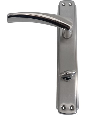 Özcanlar Serçe Bravo Krom Kapı Kolu Oda Veya Banyo Kapısı Kolu Aynalı Bir Kapılık (Wc-Oda)(1 Takım)(Sol-Sağ)