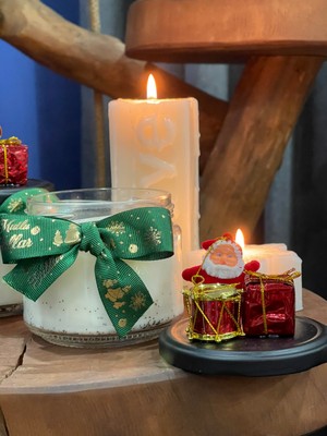 Mumias Candle Bi Kavanoz Yeni Yıl Vanilya Tarçın Kokulu Soya Wax Dekoratif Happy New Year Mumu