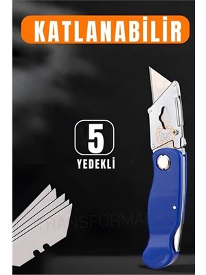 Modacar Katlanabilir Halı Kesme Bıçağı Maket Bıçağı Koli Plastik Deri Pvc Kesme Bıçağı