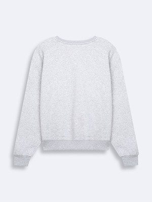 LTB New York Baskılı Sıfır Yaka Uzun Kollu Gri Sweatshırt