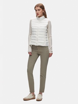 LTB Kadın  Fermuarlı Hafif Dolgulu Krem Yelek