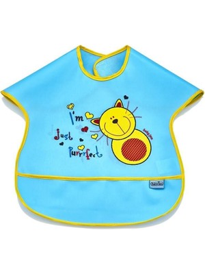 Babyjem Poli Muşamba Büyük Mama Önlüğü 029 Mavi