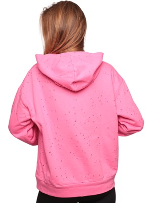 Open Cart Yeni Sm Kapşonlu Kadın Sweatshirt 0150 Kod/renk: Pembe Kampanya