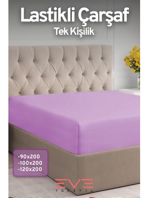 Eve Tekstil Doğal Pamuk Tek Kişilik Rainforce Kumaş Lastikli Çarşaf ve Yastık Kılıf Set