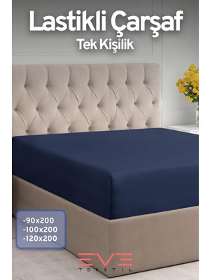 Eve Tekstil Doğal Pamuk Tek Kişilik Rainforce Kumaş Lastikli Çarşaf ve Yastık Kılıf Set