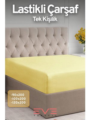 Eve Tekstil Doğal Pamuk Tek Kişilik Rainforce Kumaş Lastikli Çarşaf ve Yastık Kılıf Set