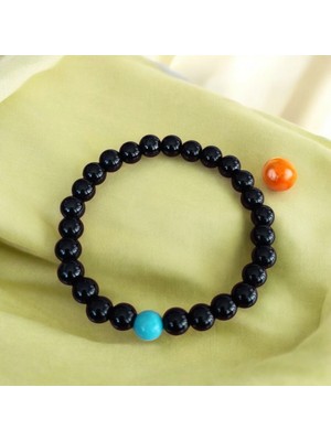 Mga Doğaltaş Turkuaz Bileklik Oniks Bileklik Gerçek Doğal Taş Bileklik