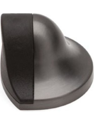 System 1000 Kapı Stoperi Yapışkanlı/Vidalı Füme-Siyah Plastik Renk Çap 35x45 mm