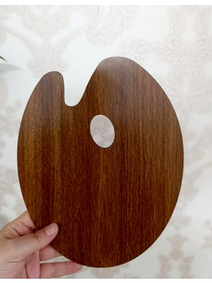 Onat Sanat ve Tasarım Atölyesi Ahşap Oval Resim Paleti