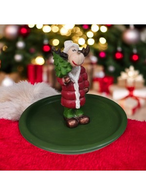 Sister Home Design Yılbaşı Noel Geyiği Çerezlik - Kahvaltı - Kahve - Meyve Sunum Tabağı