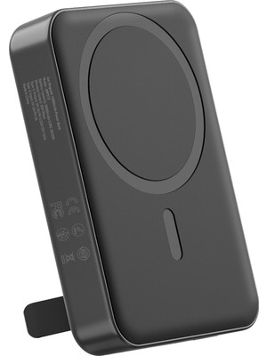 Juo 10000MAH Magsafe Powerbank Standlı PD20W Taşınabilir Kablosuz Hızlı Şarj Cihazı Siyah