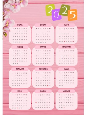 bebekokusu 2025 Takvimi Orkide Çiçeği Detaylı Tasarım ( Kişiye Özel Isim Yazılabilir. )