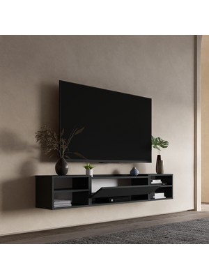 Lifedeco Tv Sehpa Ünitesi Antrasit Kapaklı Duvara Monte LD-1003-M4M3M4FA90