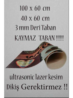 Warpella 2'li Banyo Paspasi ,dijital Baskılı 60*100,40*60 Kaymaz Taban