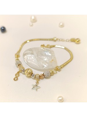 Charm Şans Dorika Toplu Bileklik Künye 14 Ayar Altın Hd Videolu