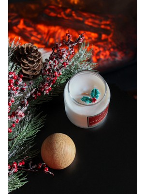 Milky Way Home Art Yılbaşı Mum | Christmas Limited Edition S | Ahşap Fitili Soya Wa x  Vanilla&sage