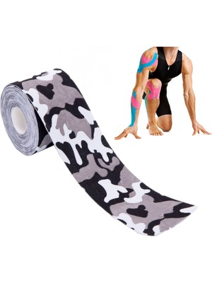 Boldy Kamuflaj Kinesio Sporcu Bandı - Camo Kinesiotape Bantlama - Sakatlık Bandı - Kinesio Bant - Kinezyo Bant - Kinesiotape 5CMX5M.