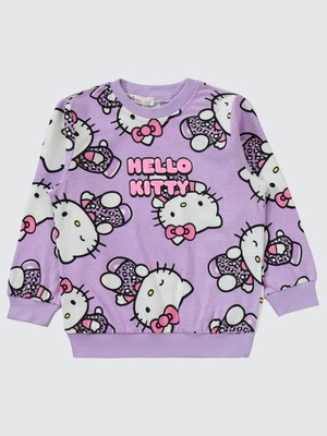 Hello Kitty Kız Çocuk Pijama Takımı 2-5 Yaş Dijital Lavanta