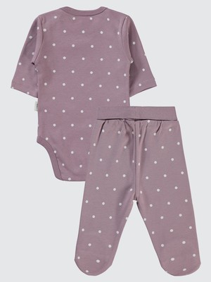 Civil Baby Kız Bebek 3'lü Takım 1-6 Ay Leylak Lila