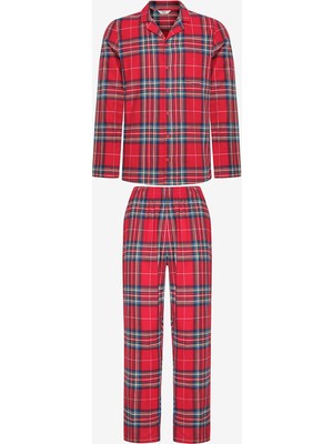 Penti Checkered Kırmızı Gömlek Pijama Takımı