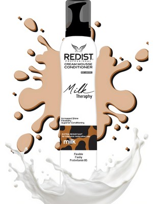 Redist Milk Therapy Köpük 200 ml Hacim, Işıltı ve Yumuşaklık Veren, Süt Proteini İçerir