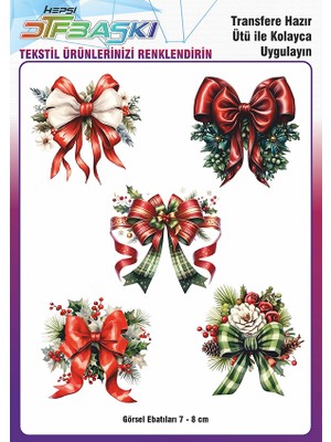 F17 Ajans Kurdela 5 Adet Ütü ile Yapışan Tişört Tekstil Transfer Dtf Baskı