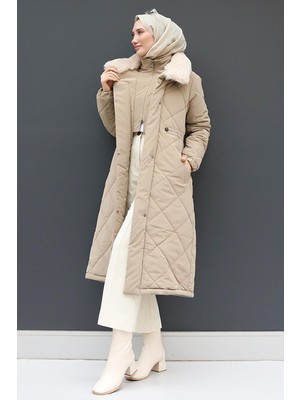 Şişme Anorak Mont Bej