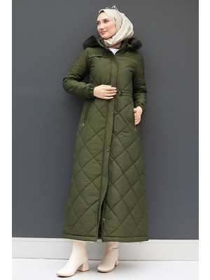 Aysema Kürklü Şişme Mont Haki