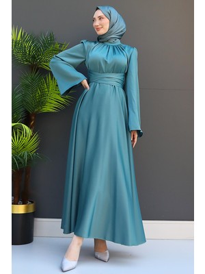 Nazlı Tesettür Elbise Mint