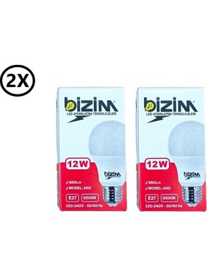 Bizim 12 W LED Ampul 980 Lm--(2'li)