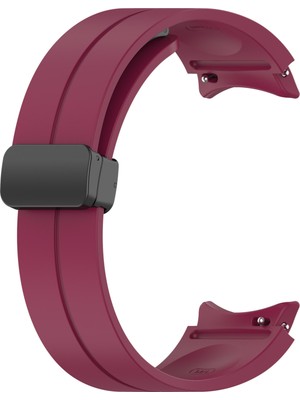 Nova Global Galaxy Watch 5 44MM Uyumlu Krd-84 Uyumlu Kordon Zore - Mürdüm