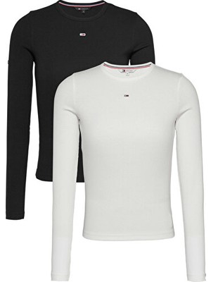 Tommy Hilfiger Tjw 2pack Slım Essentıal Rıb Ls