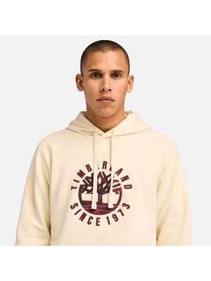 Timberland Holiday Graphic Hood Erkek Sweatshirt Angora