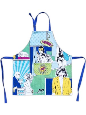 Baci Milano Gulp Man Mutfak Önlüğü 80X73 cm Mavi