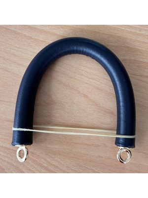 Angel Çanta Aksesuar 27 Cm Rulo Model Suni Deri Lacivert Çanta Sapı Light Gold Metalli