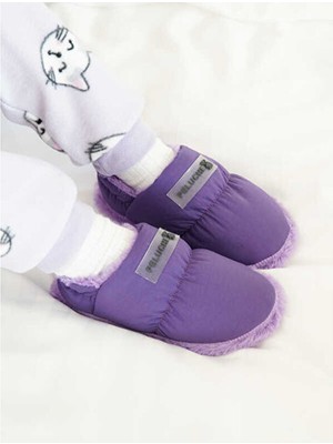 Peluche Purple Parachute Child Slipper Çocuk Günlük Ev Pandufu Par-Cmr Mor